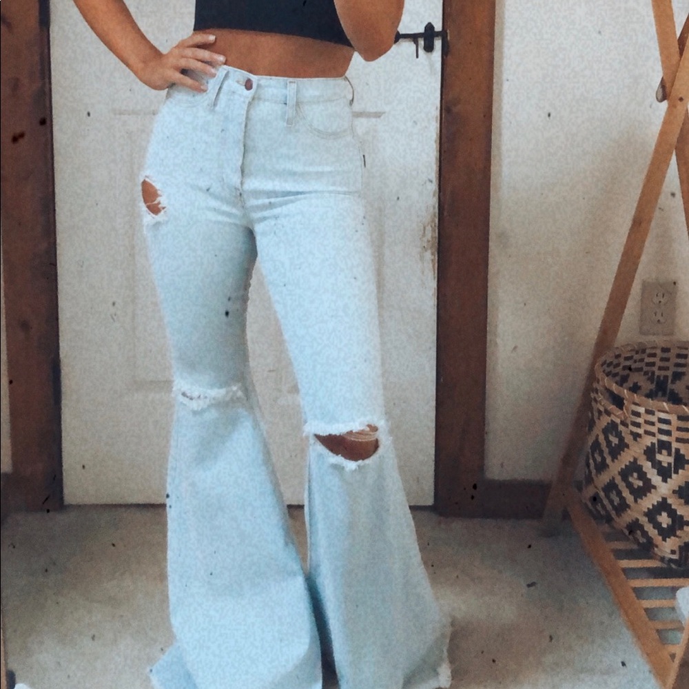 Southern Bell Light Wash Flare Jeans